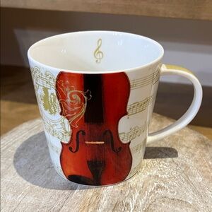 PPD Concerto Violino Musical Instrument Design Bone China Mug